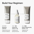 Build an everyday regimen with Squalane Cleanser, Hyaluronic Acid 2% + B5, and Natural Moisturizing Factors + HA